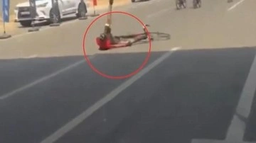 Erken sevinen bisikletçi ölümden döndü: 'Birinci oldum' sanıyordu