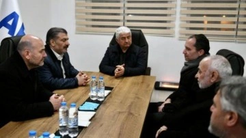 Fatih Erbakan, Bakan Soylu ve Fahrettin Koca ile g&ouml;r&uuml;şt&uuml;
