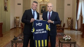 Fenerbahçe Başkanı Saran, TBMM Başkanı Kurtulmuş'u ziyaret etti