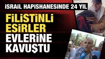 Filistinli esirler gözyaşları içinde aileleriyle kucaklaştı