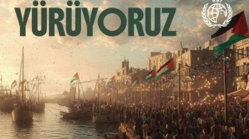 Gazze’ye ve Özgürlük Filosu’na destek için Ayasofya'dan Eminönü'ne büyük yürüyüş