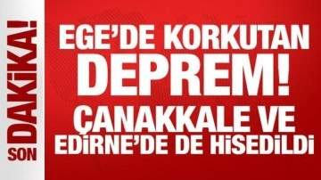 Gökçeada açıklarında 5,2 büyüklüğünde deprem!