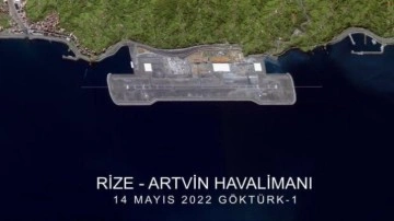 G&ouml;kt&uuml;rk-1 uydusundan Rize-Artvin Havalimanı