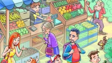 G&ouml;z yoran zek&acirc; testi: Saniyeler i&ccedil;erisinde pazarda gizlenmiş rakunu bulabilir misiniz?