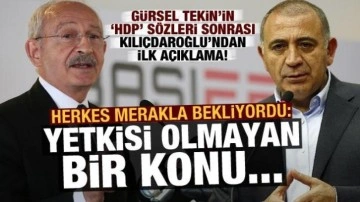 G&uuml;rsel Tekin'in HDP s&ouml;zlerine Kılı&ccedil;daroğlu'ndan cevap: Yetkisi olmayan bir konu...