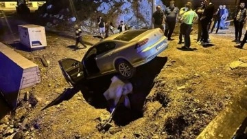 Hatay'da navigasyon kazası: Otomobili bir anda uçtu!