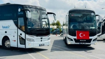 HAVAİST otobüsleri 30 Ağustos için Türk bayraklarıyla donatıldı