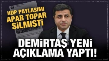 HDP apar topar silmişti, Demirtaş yeni a&ccedil;ıklama yaptı!