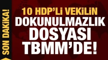 HDP'li 10 milletvekilinin fezlekesi Meclis'e g&ouml;nderildi