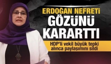 HDP'li H&uuml;da Kaya'dan Cumhurbaşkanı Erdoğan'a nefret s&ouml;zleri: Dilerim ge&ccedil;miş olmasın