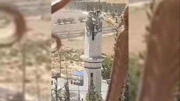 İşgalci İsrail ordusu Batı Şeria'da bir caminin minaresini yıktı