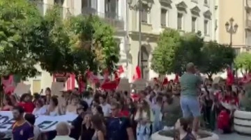 İspanya'da İsrail eylemi! Binler sokağa döküldü!
