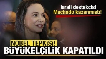 İsrail destekçisi Machado kazanmıştı! Norveç'e 'Nobel' tepkisi! Büyükelçilik kapatıld