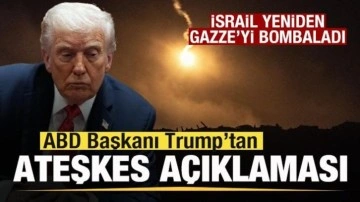 İsrail Gazze'yi bombaladı! Trump'tan son dakika ateşkes açıklaması