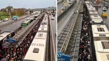 İstanbul'da kaos! Metrobüsler durdu