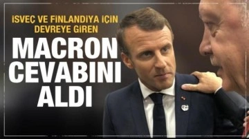 İsve&ccedil; ve Finlandiya i&ccedil;in devreye giren Macron, Erdoğan'dan cevabını aldı