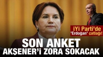 İYİ Parti'de 'Erdoğan' &ccedil;atlağı! Son anket Akşener'i zora sokacak