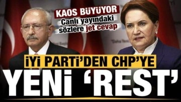 İYİ Parti'den CHP'ye yeni rest! Kaos b&uuml;y&uuml;yor, canlı yayındaki s&ouml;zlere jet cevap...