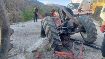 Karaman'da feci kaza! Devrilen traktörün sürücüsü öldü