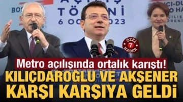 Kılı&ccedil;daroğlu ve Akşener metro a&ccedil;ılışında yine karşı karşıya geldi!