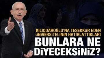 Kılı&ccedil;daroğlu'na baş&ouml;rt&uuml;s&uuml; i&ccedil;in teşekk&uuml;r eden &uuml;niversitelinin hatırlattıkları!