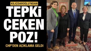 Kılı&ccedil;daroğlu'ndan tepki &ccedil;eken poz! Sosyal medyada g&uuml;ndem oldu! CHP'den a&ccedil;ıklama!