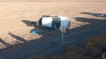 Kontrolden çıkan otomobil takla attı: 6 yaralı