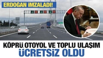 Köprü, otoyol ve toplu ulaşım bayramda ücretsiz mi?