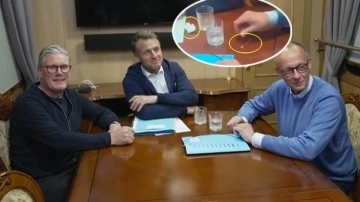 Macron ve Merz uyuşturucuyu mu gizledi? Ukrayna yolunda kameralara yakalandılar