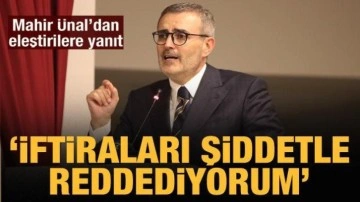 Mahir &Uuml;nal'dan eleştirilere yanıt