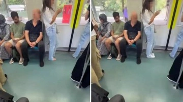 Marmaray’da genç kızın saçlarını koklamaya çalışan adamın görüntüsü