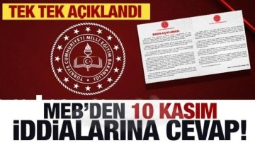 MEB'den 10 Kasım iddialarına cevap! Tek tek açıklandı
