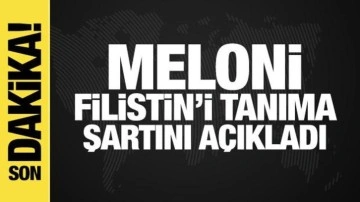 Meloni, Filistin'i tanıma şartını açıkladı