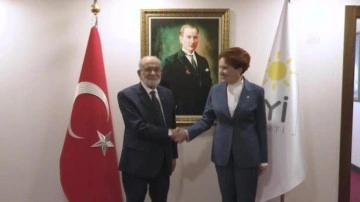 Meral Akşener, Saadet Partisi Genel Başkanı Karamollaoğlu g&ouml;r&uuml;şt&uuml;