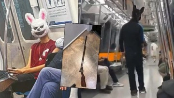 Metroda yolcuları tedirgin etmişti! Tüfekli tavşanın ifadesi ortaya çıktı