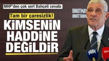 MHP'den Müsavat Dervişoğlu'na cevap! Tam bir çaresizlik! Kimsenin haddi değildir