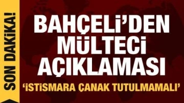 MHP Lideri Bah&ccedil;eli konuşuyor