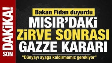 Mısır'daki zirvede Gazze kararı! Bakan Fidan: İslam İşbirliği Teşkilatı toplanıyor