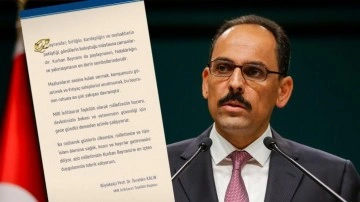 MİT Başkanı İbrahim Kalın'dan Kurban Bayramı mesajı