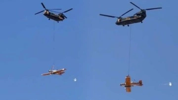 Muğla’da kaza kırıma uğrayan uçak, Ankara’ya helikopterle götürüldü