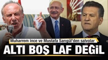 Muharrem İnce ve Mustafa Sarıg&uuml;l'den salvolar! Altı boş laf değil