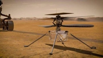 NASA&rsquo;nın Mars helikopteri Ingenuity'nin ayağına uzay &ccedil;&ouml;p&uuml; takıldı