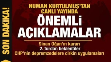 Numan Kurtulmuş'tan canlı yayında &ouml;nemli a&ccedil;ıklamalar