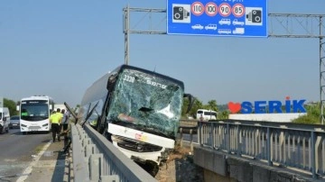 Otobüs faciaya ramak kala durdu!