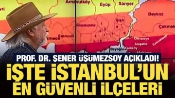 Prof. Dr. Şener Üşümezsoy açıkladı! İşte İstanbul’un en güvenli ilçeleri