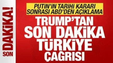 Putin'in ateşkes kararına ABD'den ilk açıklama! Trump'tan son dakika Türkiye çağrısı