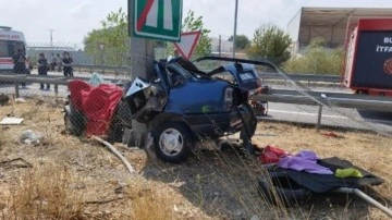 Ref&uuml;jdeki direğe &ccedil;arpan otomobilin s&uuml;r&uuml;c&uuml;s&uuml; &ouml;ld&uuml;
