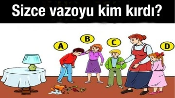 Resimli kişilik testi: Sizce vazoyu kim kırdı? Se&ccedil;iminiz ile &ouml;zellikleriniz ortaya &ccedil;ıkacak!