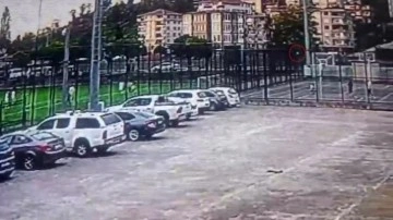 Rize’de bir futbolcu gol atmak isterken yanlışlıkla basket attı