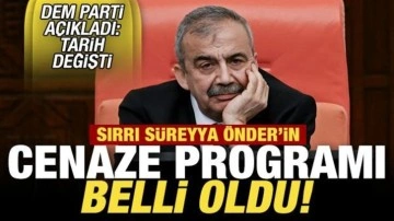 Sırrı Süreyya Önder'in cenaze programı belli oldu! DEM Parti açıkladı: Tarih değişti